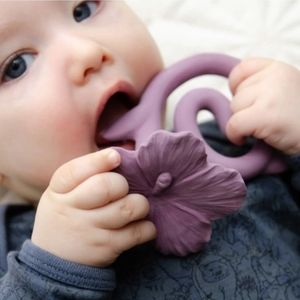 Nwt natural rubber teether flower